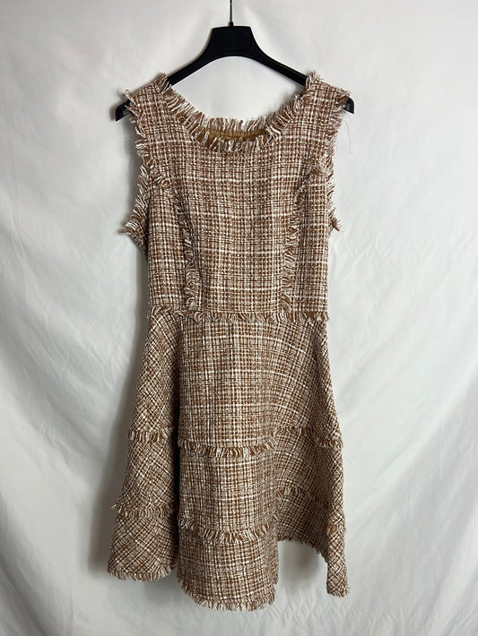 OXYGENE. Vestido tweed bicolor. T M