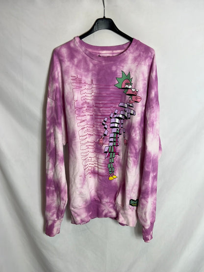 PULL&BEAR . Sudadera tie  dye dibujo. T L