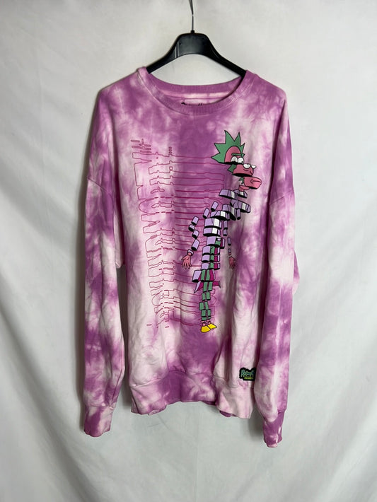 PULL&BEAR . Sudadera tie  dye dibujo. T L