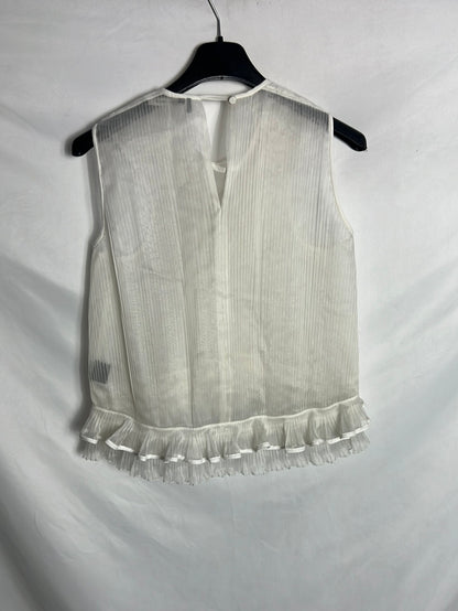 ISABEL MARANT . Top plisado seda . T 34