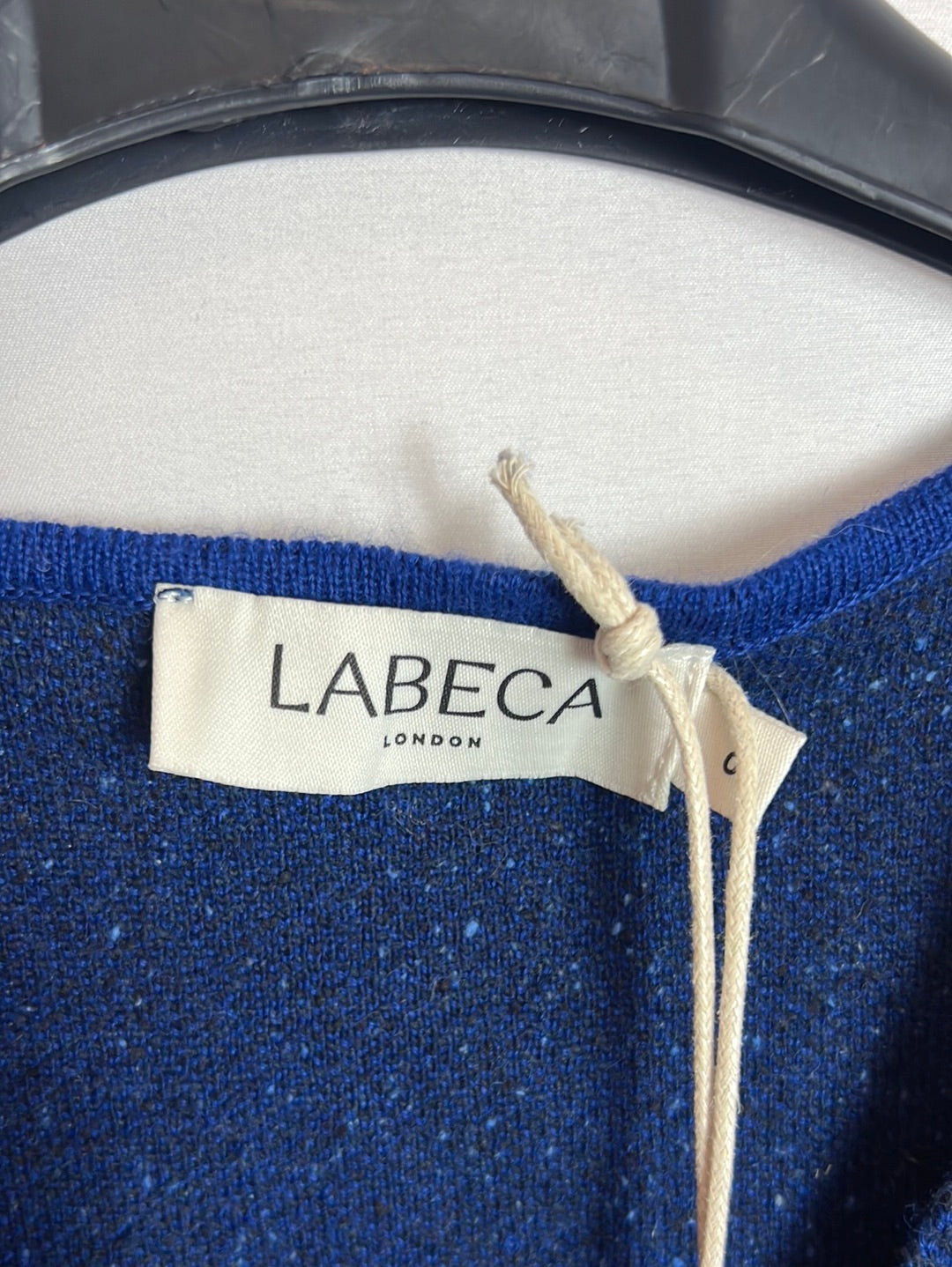 LABECA LONDON. Chaleco azul jaspeado lana. T S