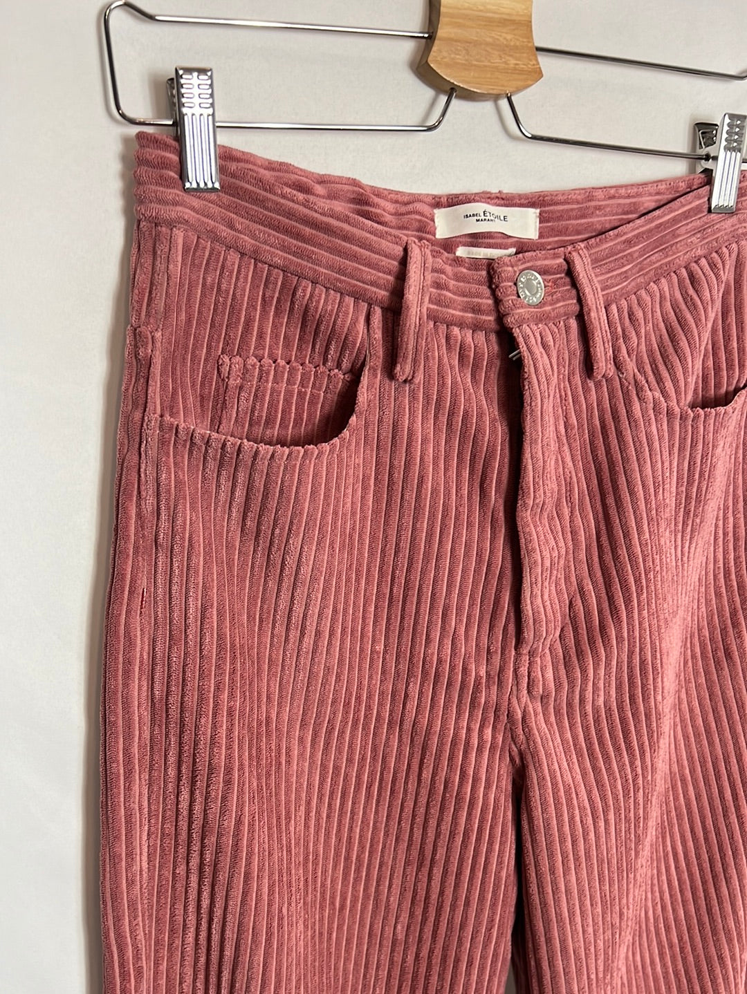 ISABEL MARANT ETOILE. Pantalón pana rosa . T 34