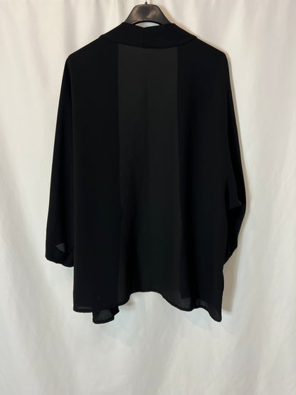 OTRAS. Kimono negro fluido TU(s/m)