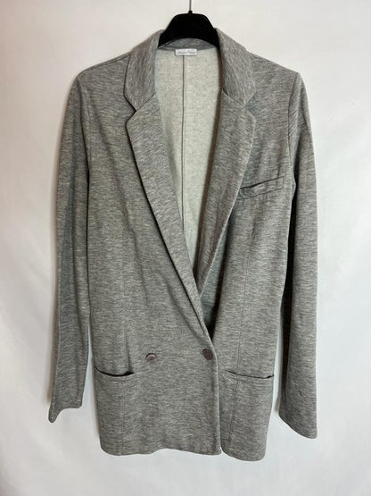 AMERICAN VINTAGE. Blazer gris claro bolsillos. T S