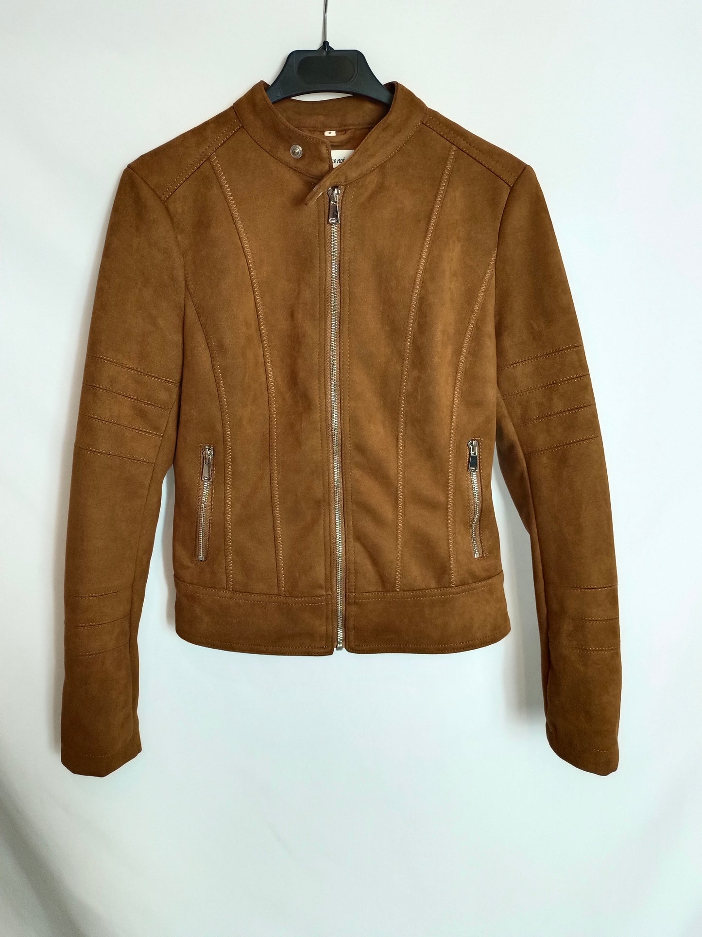 FORGET ME NOT. Chaqueta antelina camel T.S