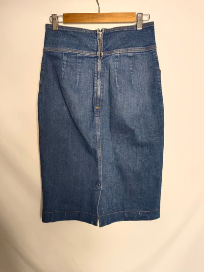 BA&SH. Falda denim midi T.2(m)