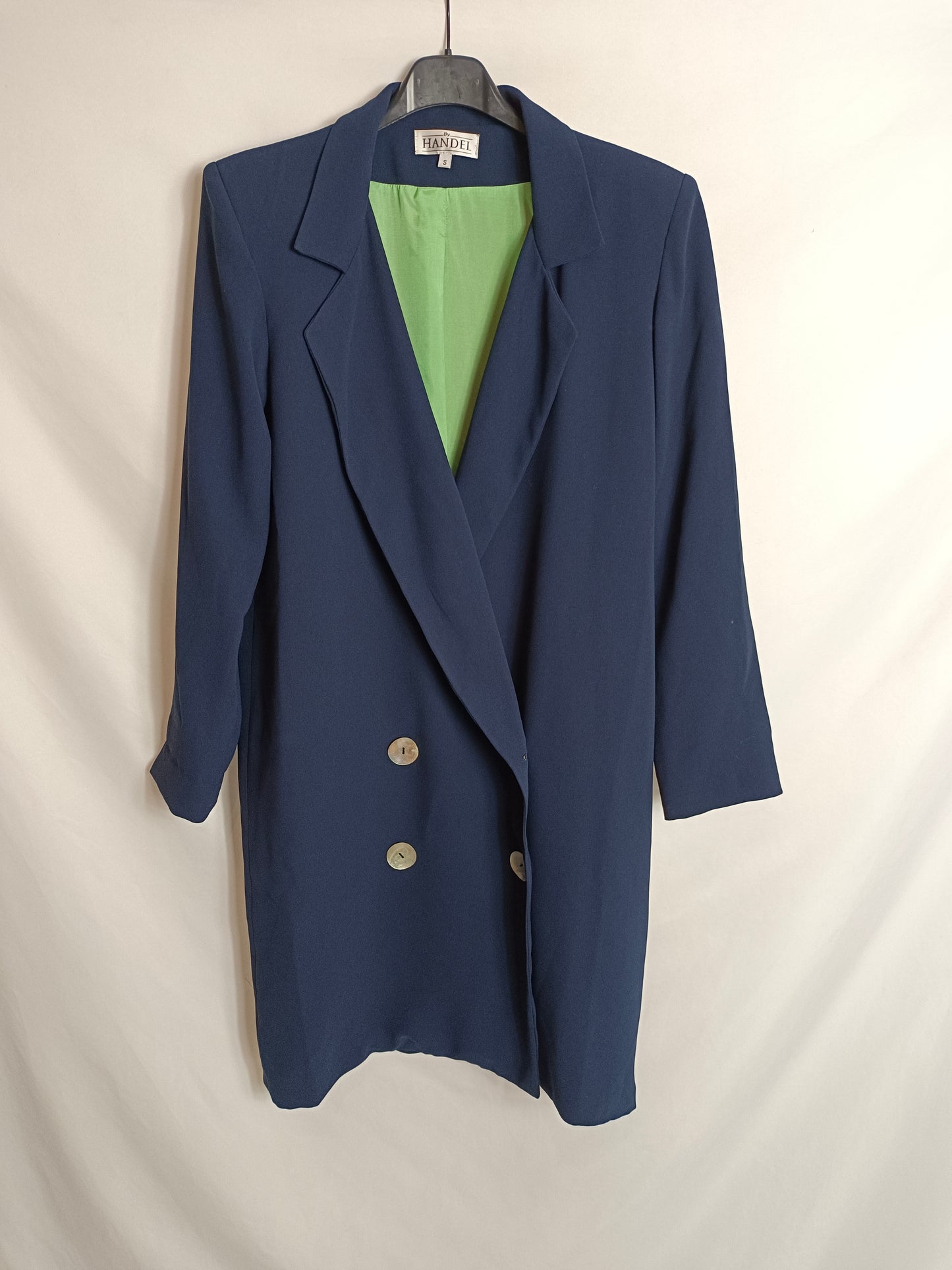 HANDEL. Vestido/blazer azul cruzado T.S