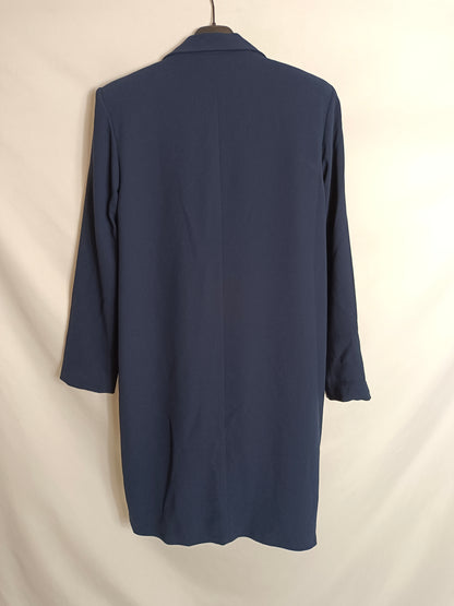 HANDEL. Vestido/blazer azul cruzado T.S