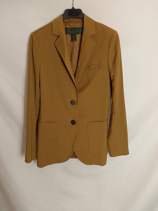 MANGO. Blazer fluida camel  T.s