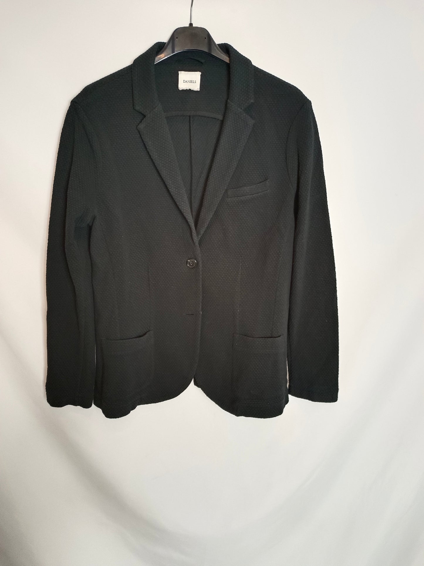 DANIELS. Blazer negra textura TU(S)