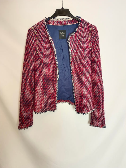 ZARA. Chaqueta roja tweed T.s