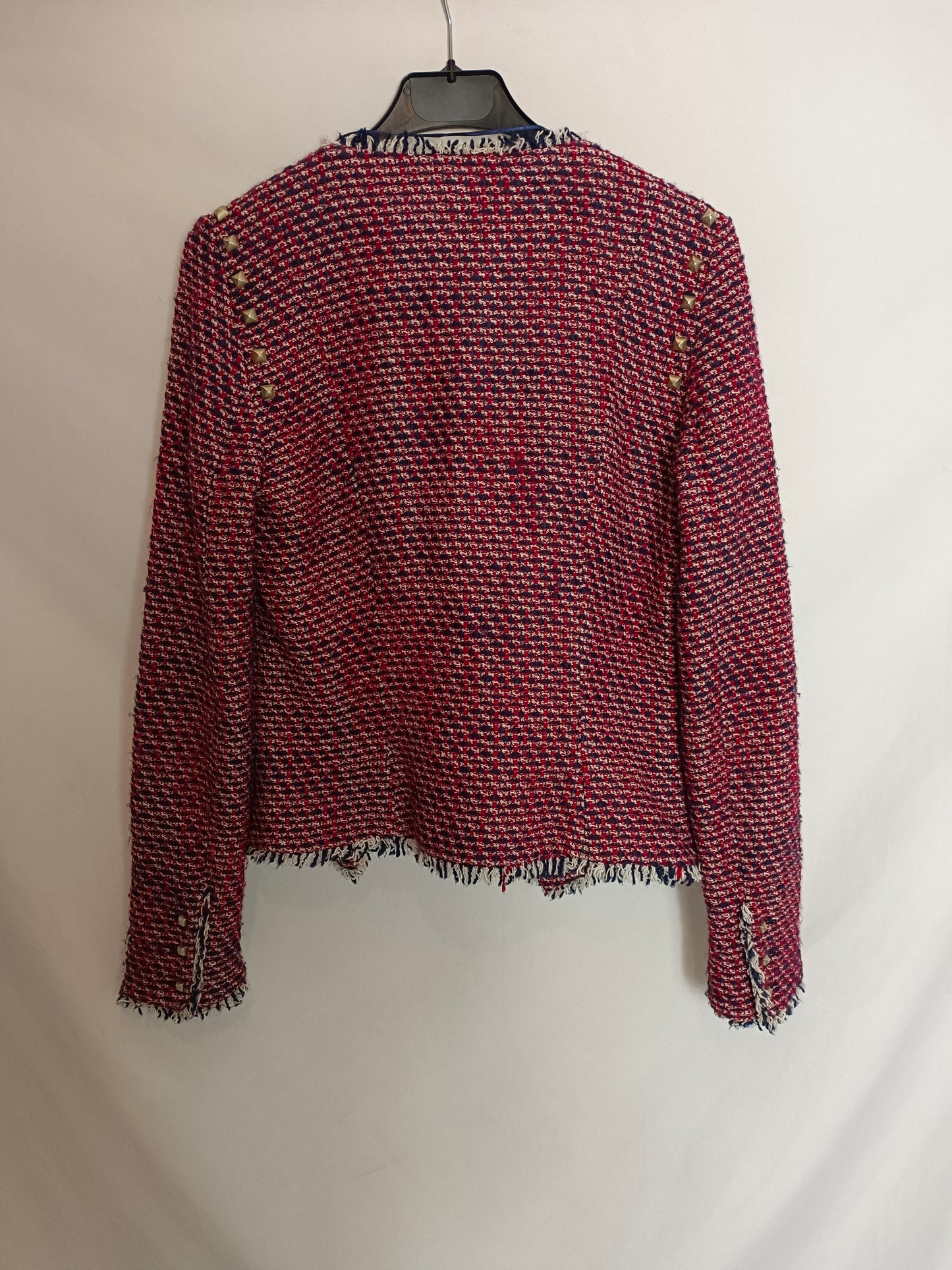 ZARA. Chaqueta roja tweed T.s