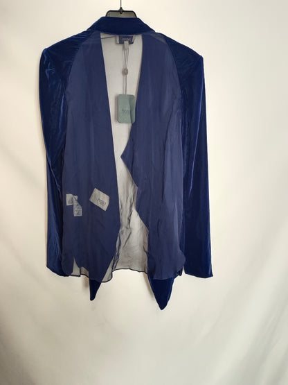 INTROPIA. Blazer terciopelo azul T.36