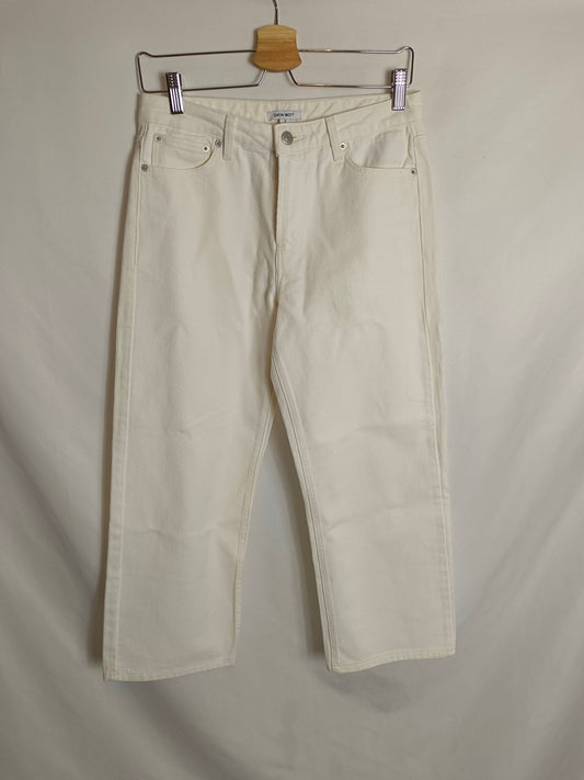 SHON MOTT. Pantalón denim blanco T.2(38)