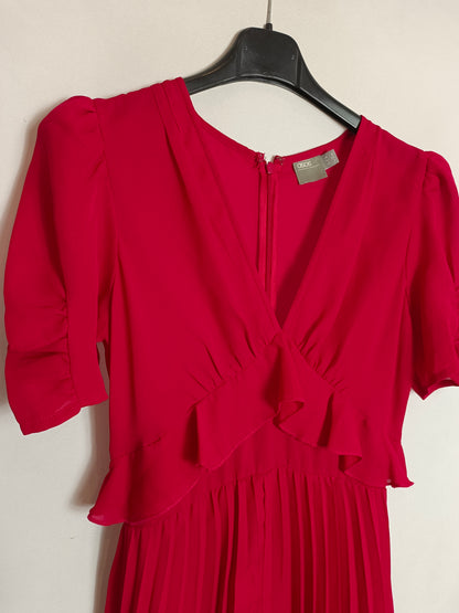 ASOS. Vestido rojo plisado T.34