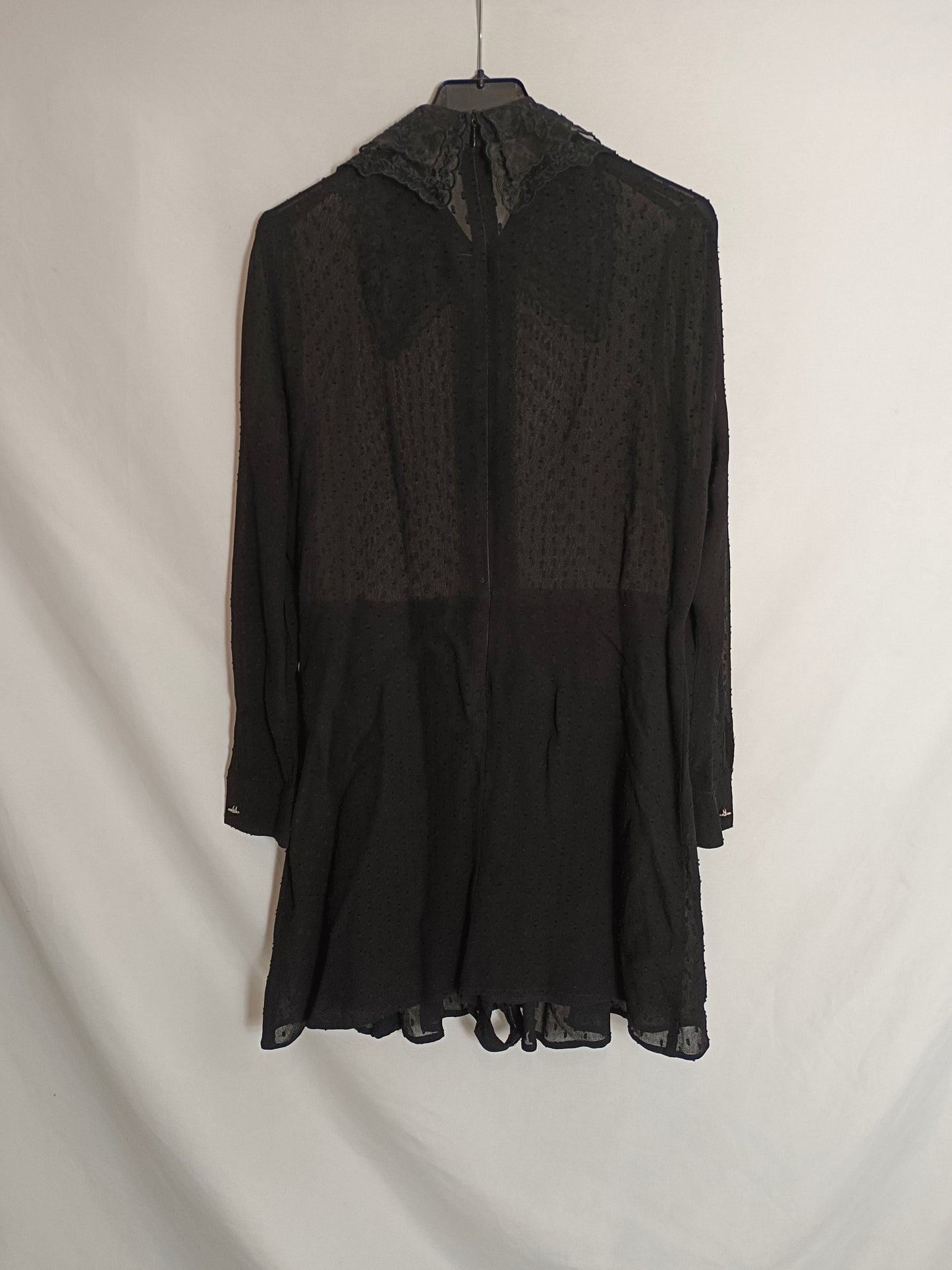 ZARA. Mono negro plumeti T.m