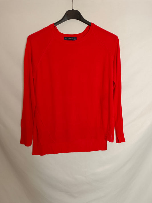 ZARA. Jersey fino rojo T.s