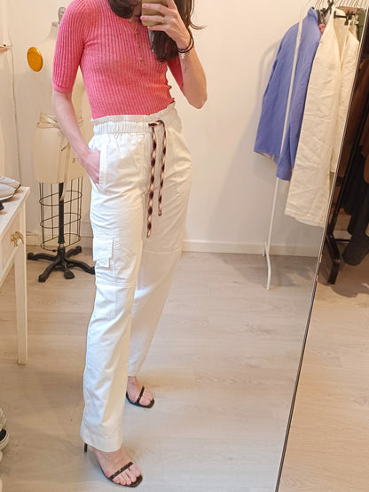 ZADIG & VOLTAIRE. Pantalón blanco estilo cargo. T S