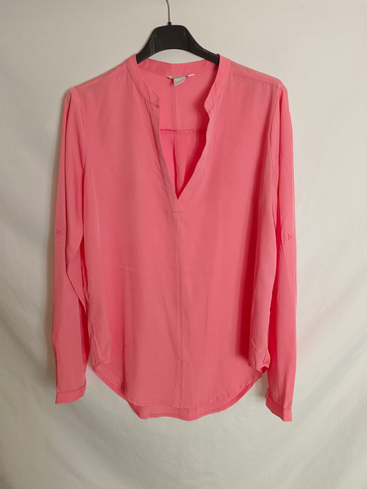 BLANCO. Blusa coral fluida T.s