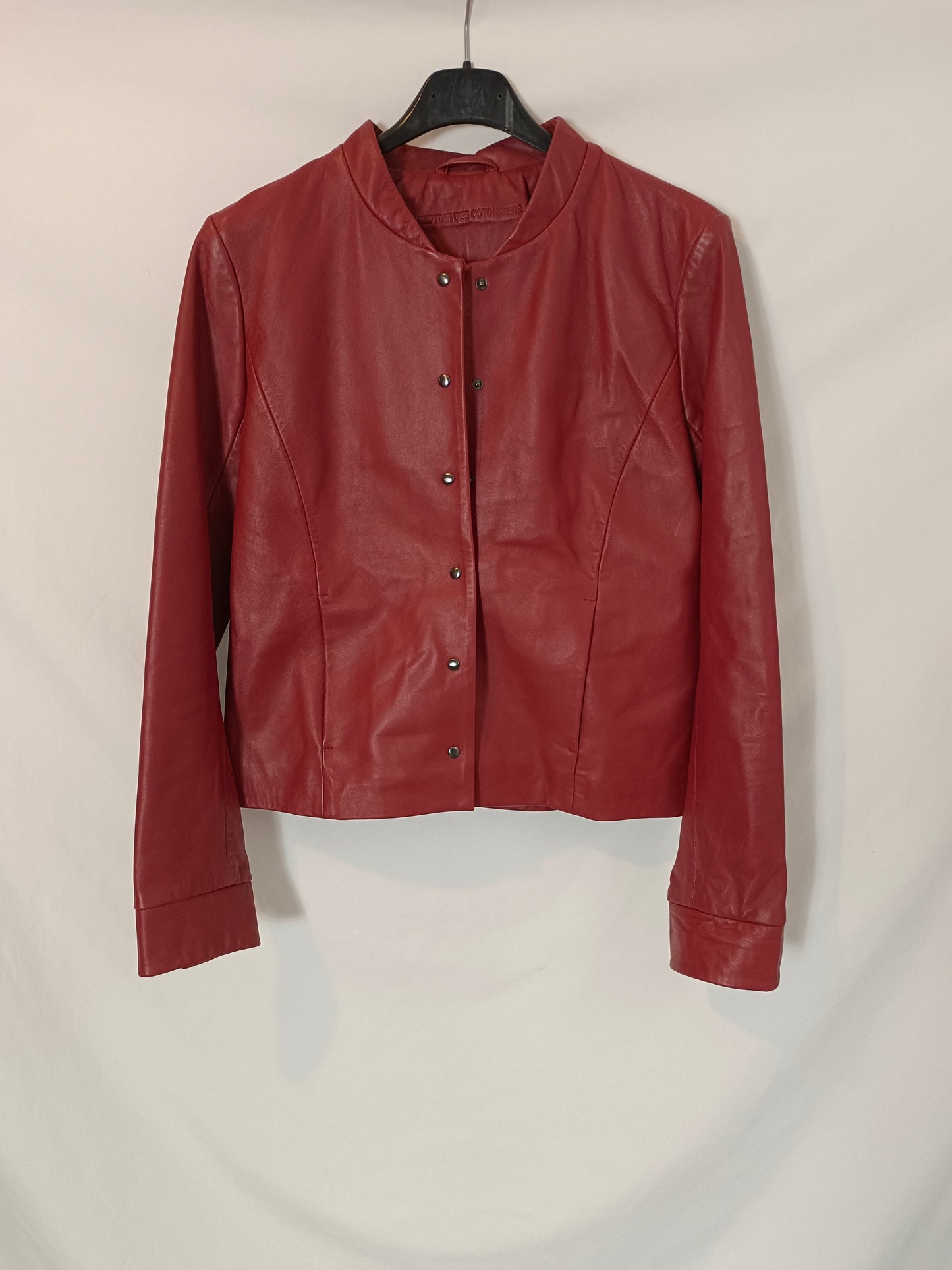 COMPTOIR DES COTONNIERS. Chaqueta roja piel  T.38