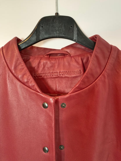 COMPTOIR DES COTONNIERS. Chaqueta roja piel  T.38