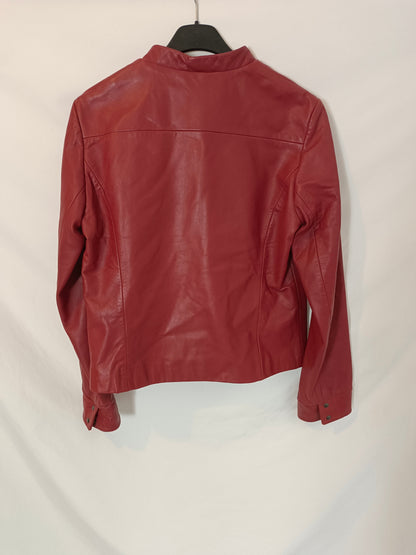 COMPTOIR DES COTONNIERS. Chaqueta roja piel  T.38