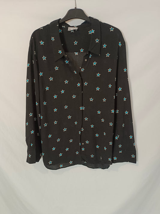 BIMBA Y LOLA. Blusa negra estrellas T.m