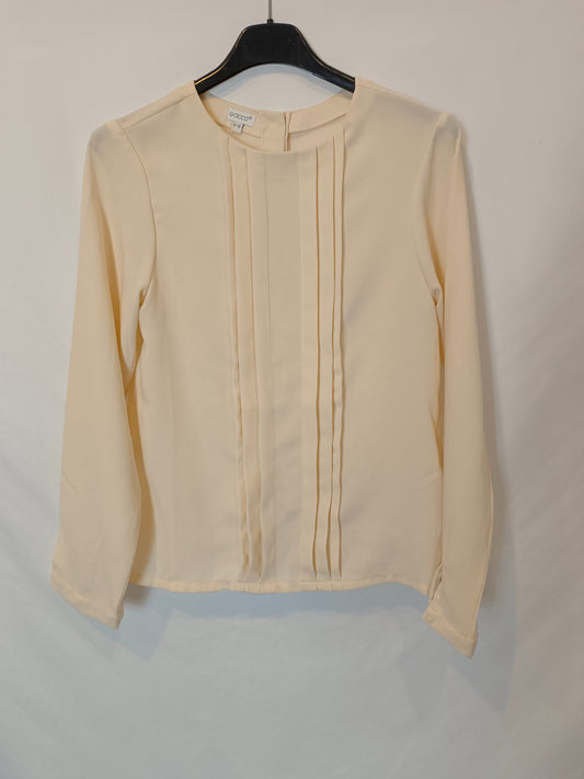 GOCCO. Blusa beige fluida T.11-12 años