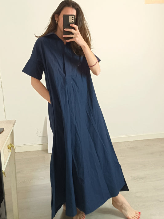 BANANA REPUBLIC. Vestido largo azul. T XS/S