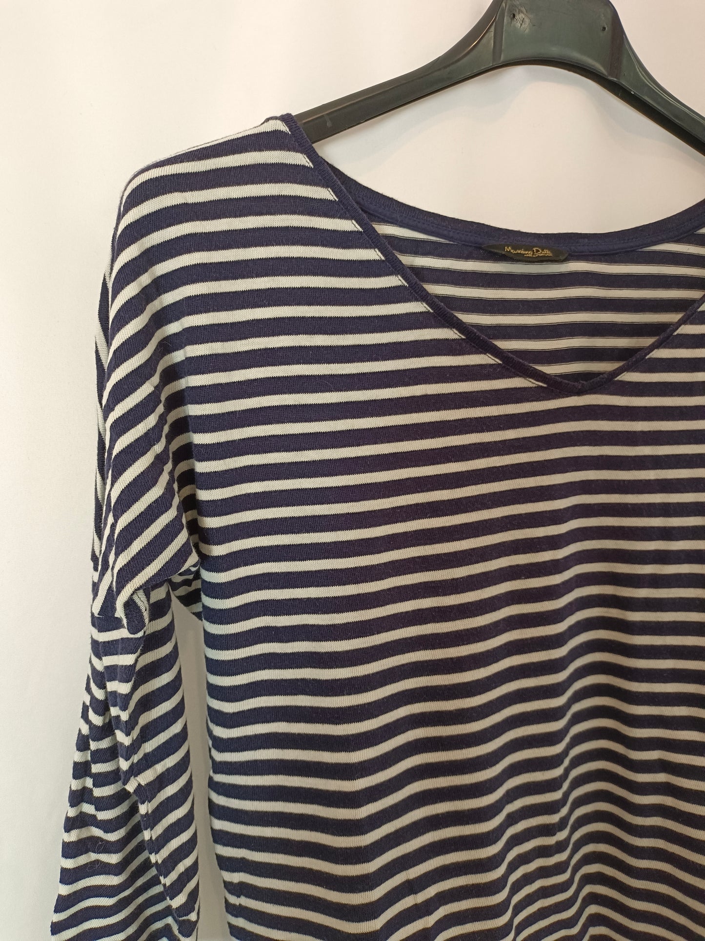 MASSIMO DUTTI. Camiseta de rayas T.m