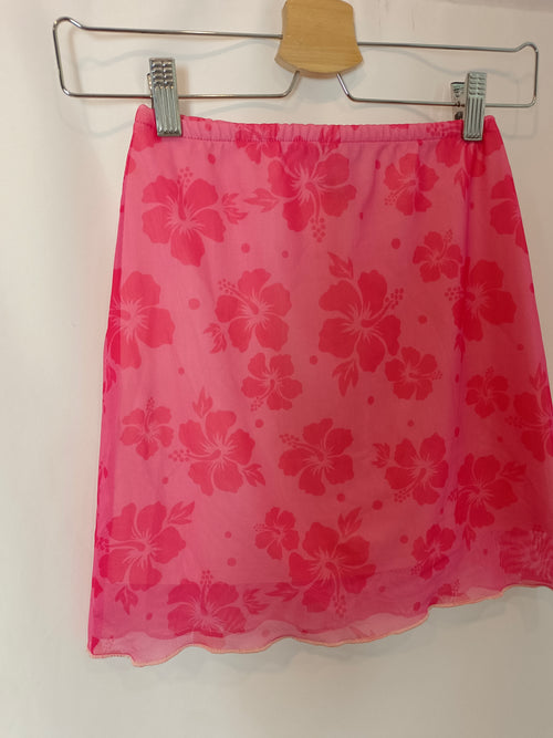 PRIMARK. falda rosa flores T.32/34