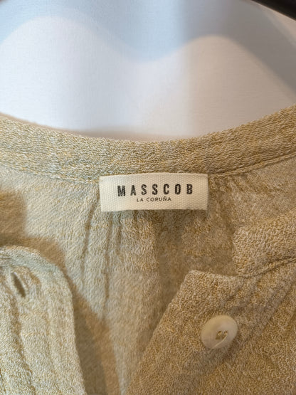 MASSCOB. Blusa beige textura. TXS