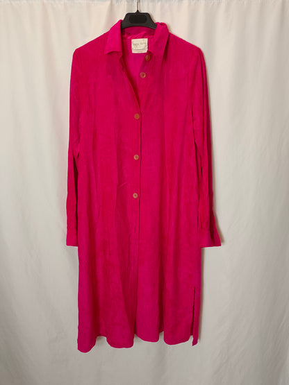 FORTE FORTE. Vestido/chaqueta larga fucsia textura. T 0 (XS/S)