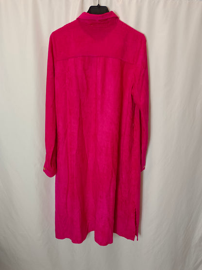 FORTE FORTE. Vestido/chaqueta larga fucsia textura. T 0 (XS/S)