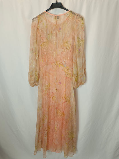 FORTE FORTE. Vestido seda doble capa tonos pastel. T 0 (XS/S)