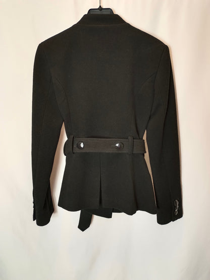 BCBG. Chaqueta negra cruzada. T XS