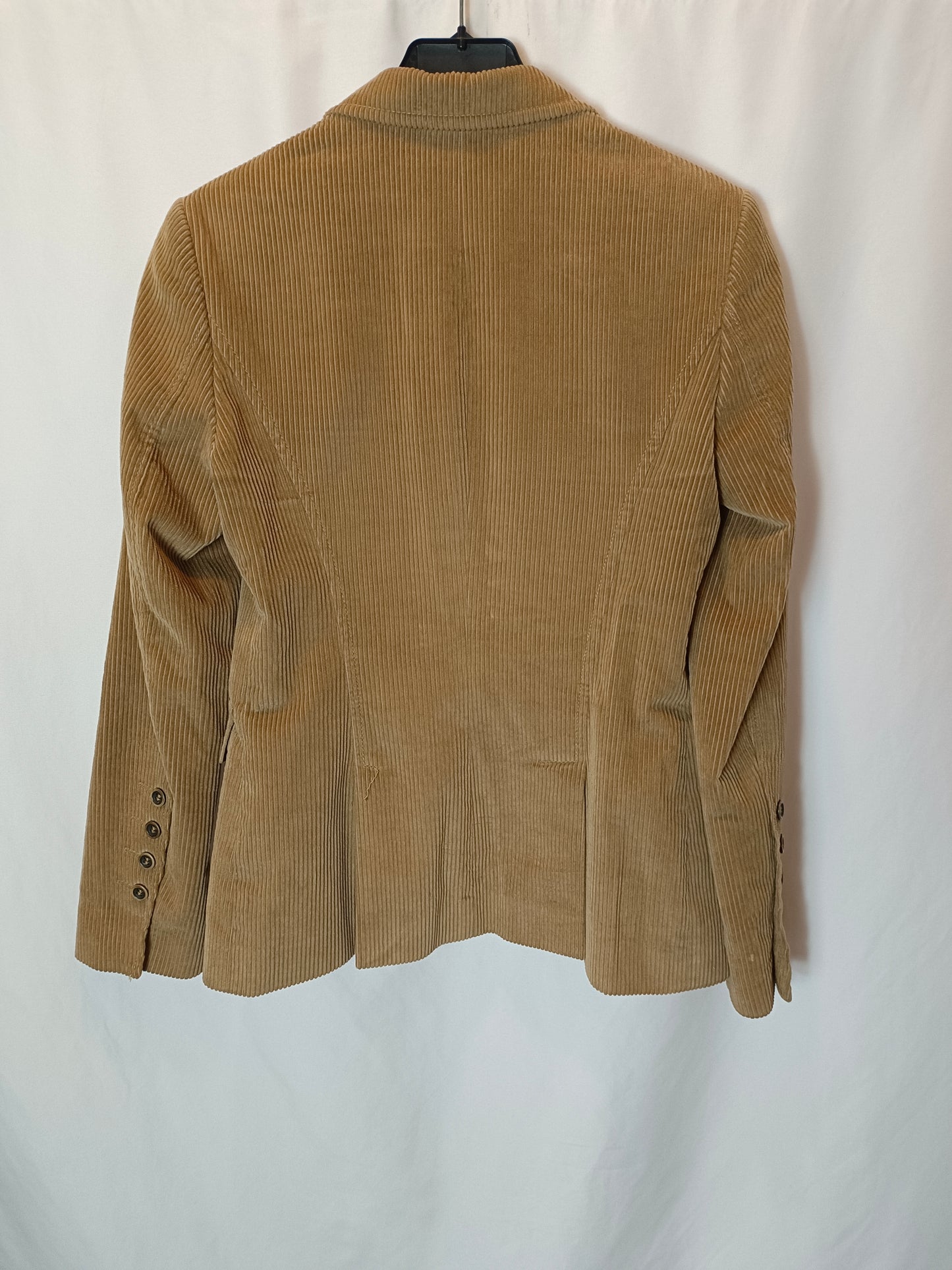 MASSIMO DUTTI. Blazer camel pana. T S