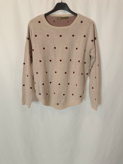 SFERA. Jersey beige lunares T.m