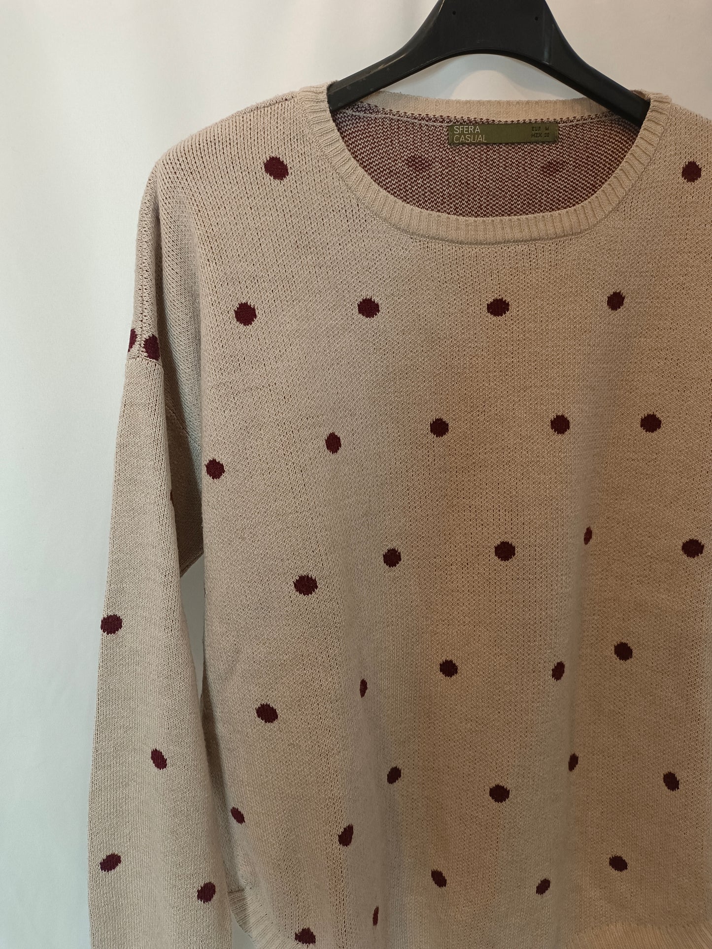 SFERA. Jersey beige lunares T.m