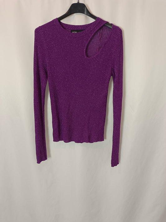 LEFTIES. Jersey morado brillos. T M