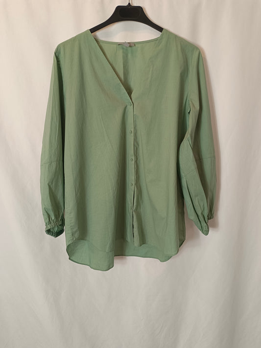 COS. Blusa fluida verde T.xs