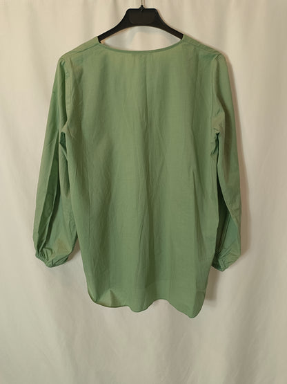 COS. Blusa fluida verde T.xs