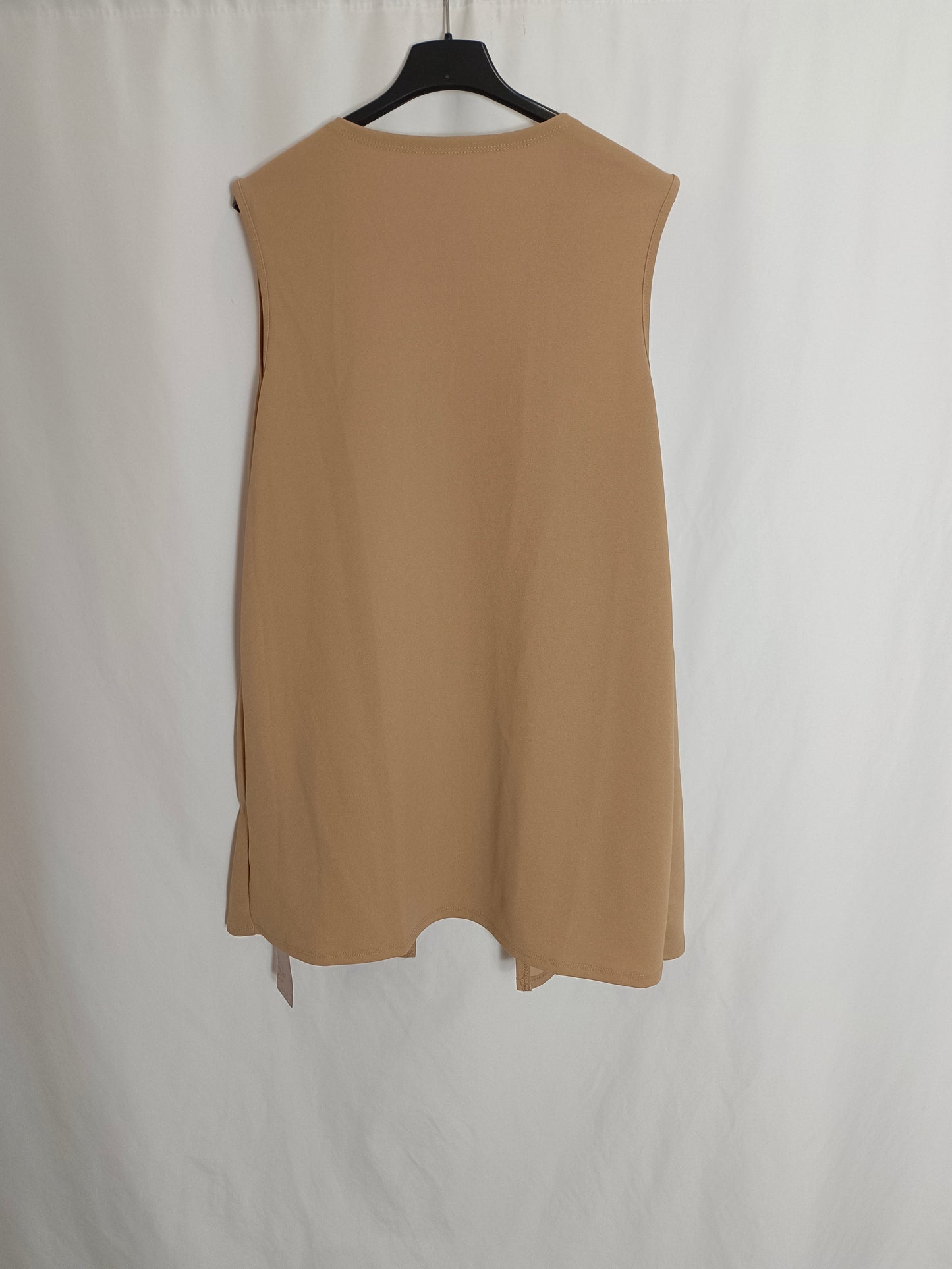 SHEIN. Chaleco camel antelina T.l