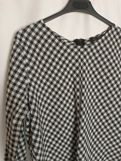 ZARA. Blusa cuadros vichy T.l