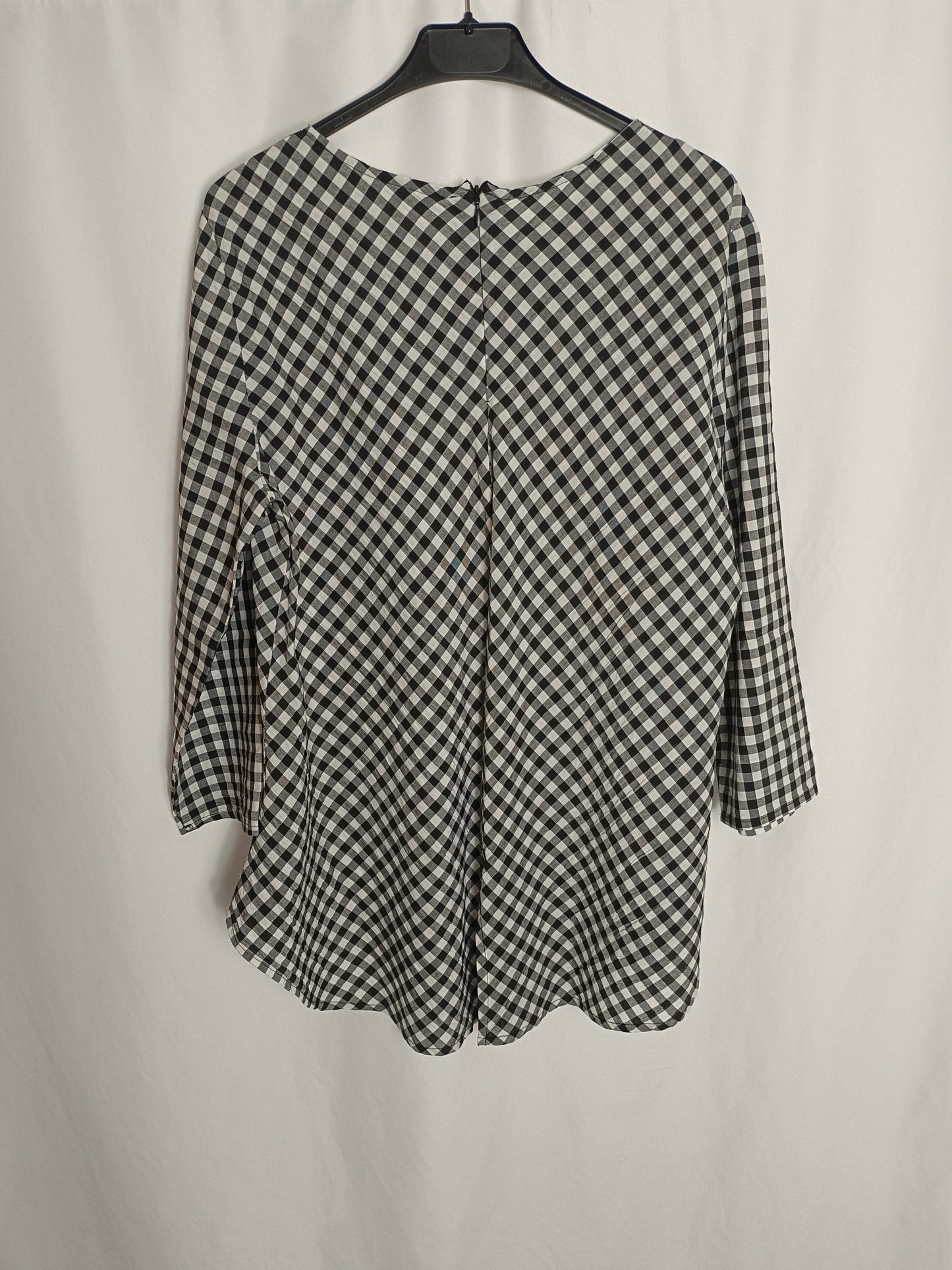 ZARA. Blusa cuadros vichy T.l