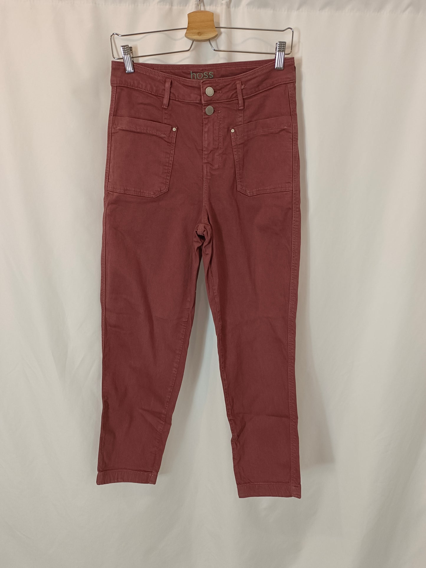 INTROPIA. Pantalón burdeos denim T.38