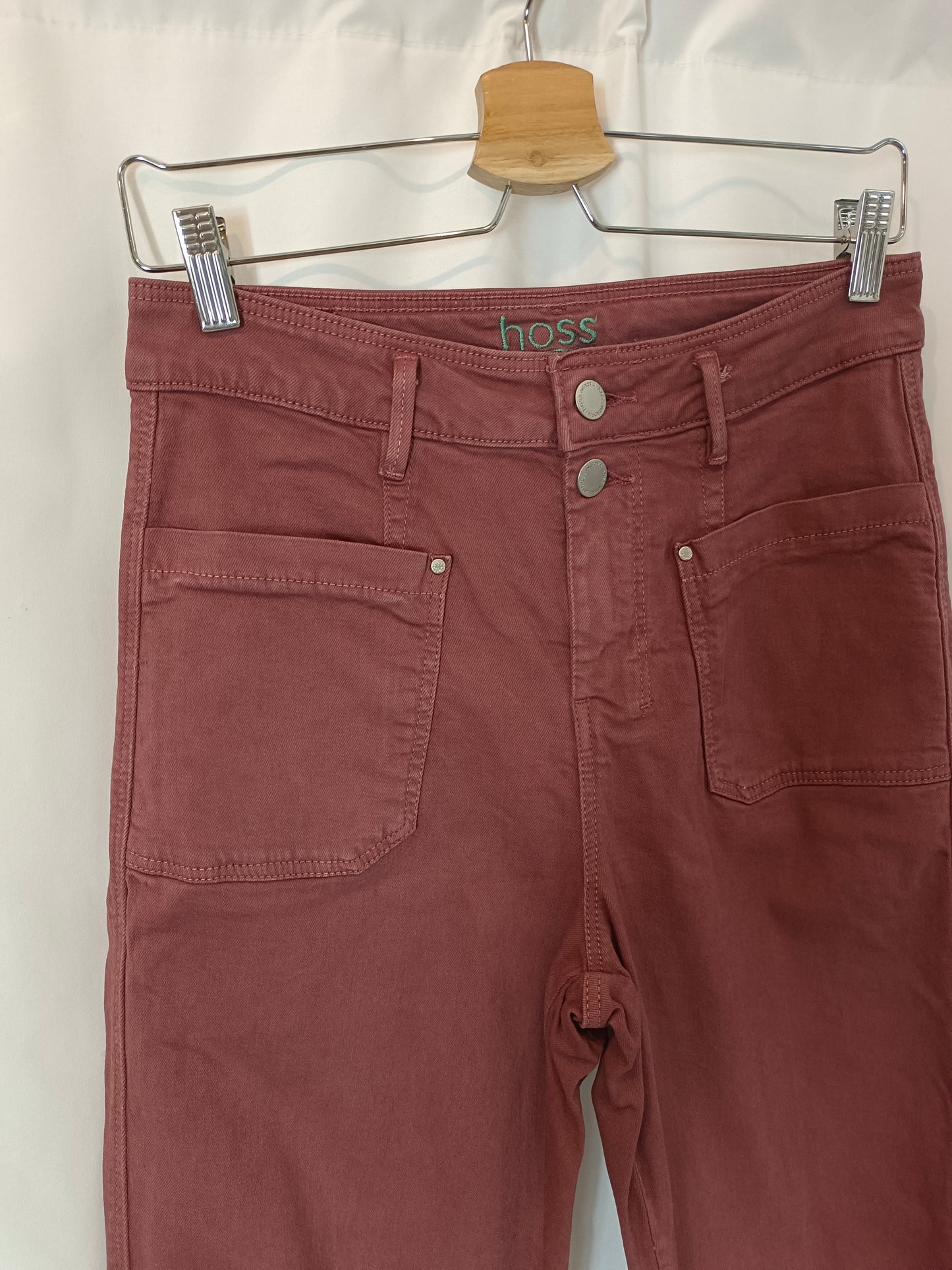 INTROPIA. Pantalón burdeos denim T.38