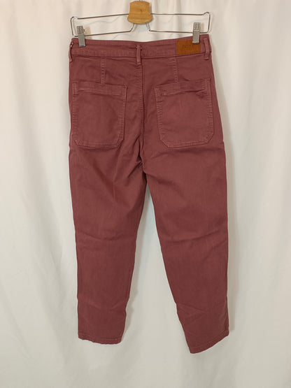 INTROPIA. Pantalón burdeos denim T.38