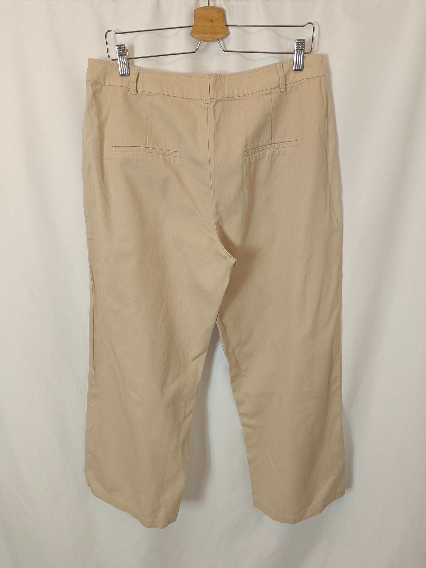 CORTEFIEL. Pantalón ancho beige T.40