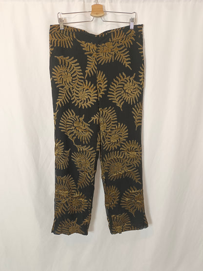 ZENDRA. Pantalón ancho estampado T.44